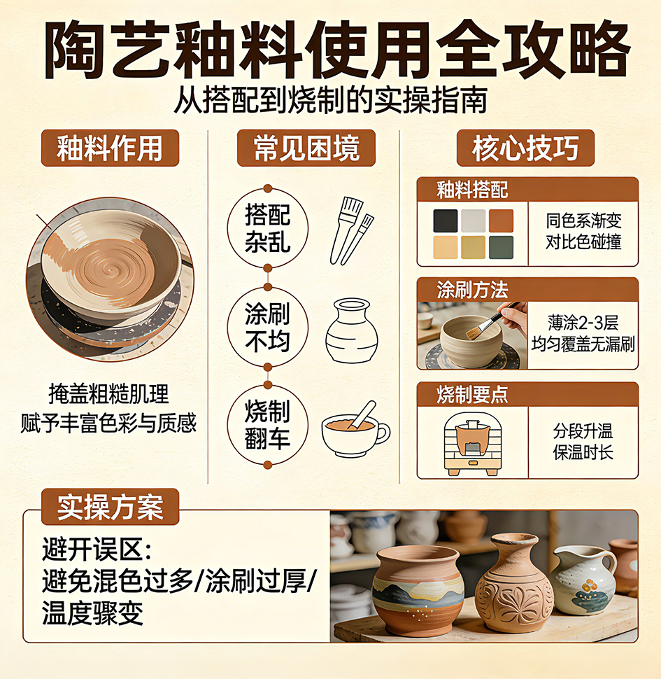 釉料搭配与涂刷的关键技巧(图文)